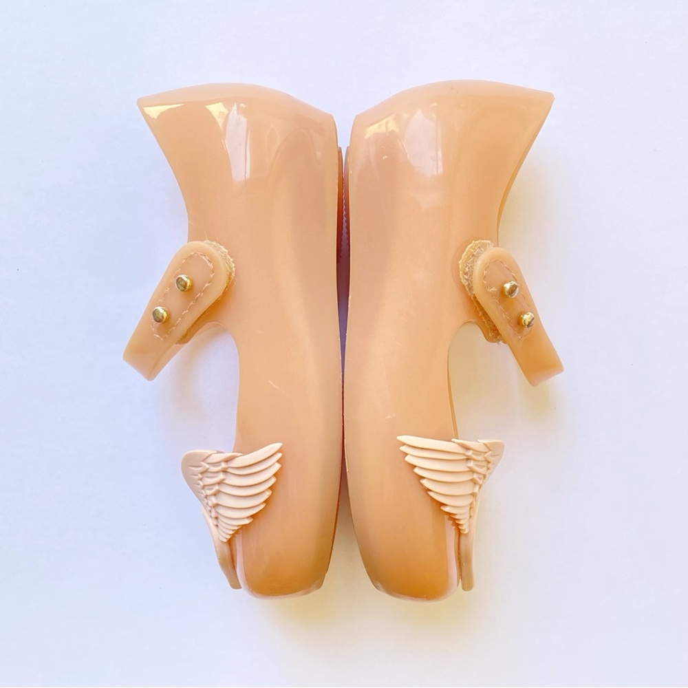 MINI MELISSA VIVIENNE WESTWOOD ANGLOMANIA pink heart wing jelly shoes - Picture 5 of 10